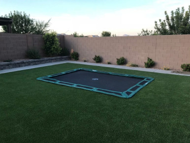Diagonal image of The Jump Shack in-ground trampoline