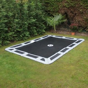 14ft x10ft Capital Play Rectangular In-Ground Trampoline In Gray