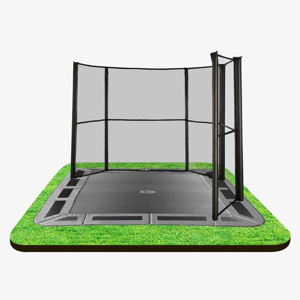 14ft x 10ft Capital In-Ground Trampoline Safety Enclosure – Corner