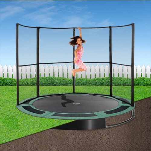 14 X 10 Rectangle Capital Play In Ground Trampoline Safety Full Enclosure
