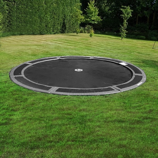 14ft Round Capital In Ground Trampoline Kit in Gray