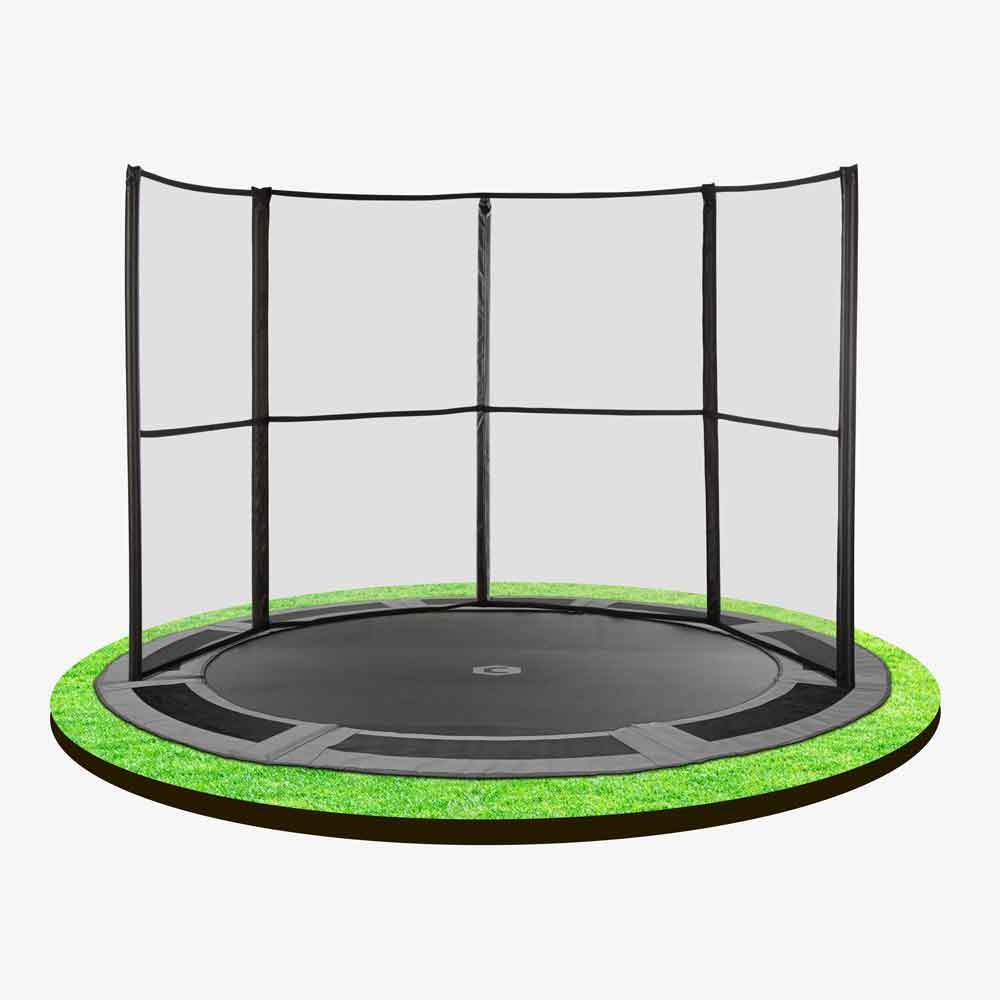 14ft Capital In-Ground Trampoline Safety Enclosure – Half