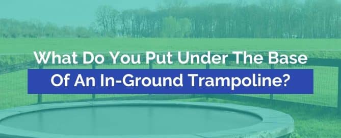 An in-ground trampoline in an Arizona yard