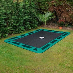Rectangle Capital In Ground Trampoline Kit - Green