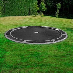Gray 14ft Circular / Round In-Ground Trampoline