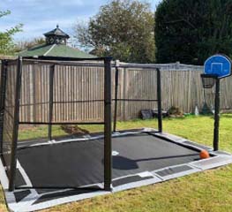 Utah's Best Rated In-Ground Trampoline With Safety Net And Basketball Hoop