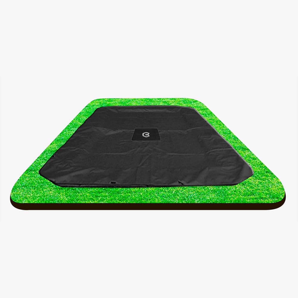 17ft x 10ft Rectangle Capital In-ground Trampoline Cover – Black