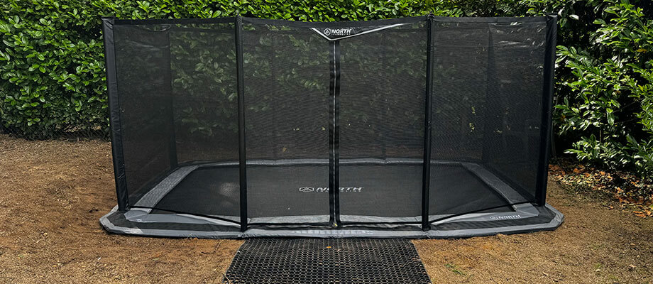 In-Ground Trampoline Installed In A Backyard In New Jersey
